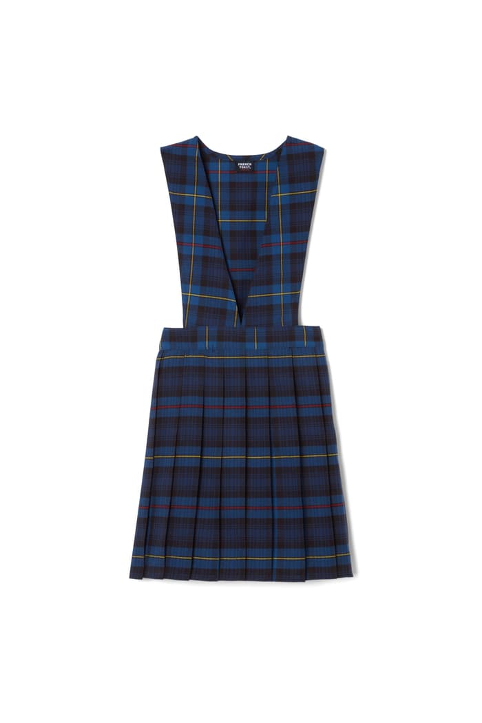 French Toast - Plaid V-Neck Pleated Plaid Jumper (Sizes 4 to 20)