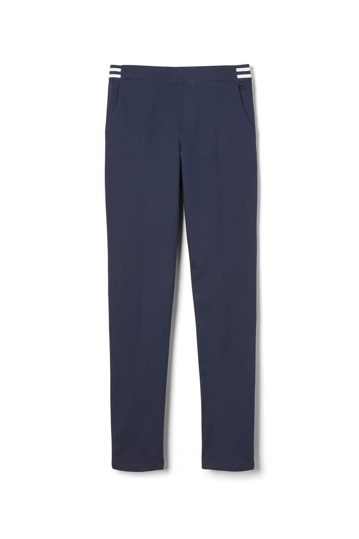 French Toast - Toddler Girls Pull-On Skinny Fit Stretch Pant with Striped Elastic Waist